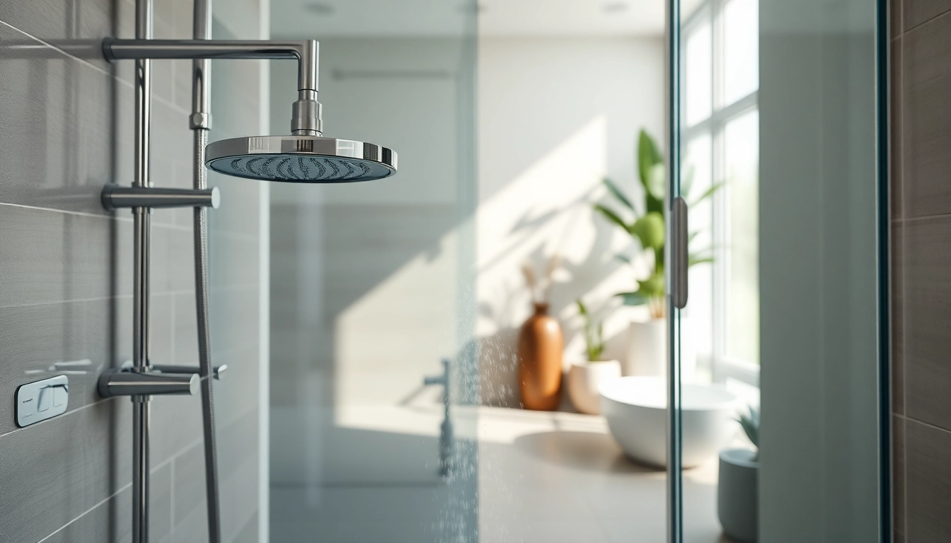 Elegant showers au in a modern bathroom with sleek fixtures and natural light.