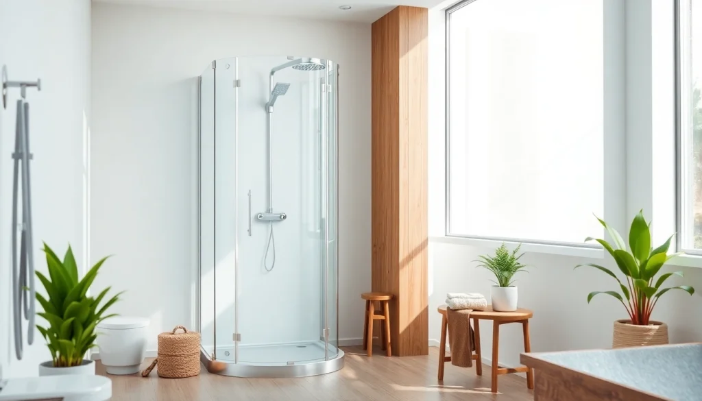 Sonni sanitär shower installation in a bright, modern bathroom setting.