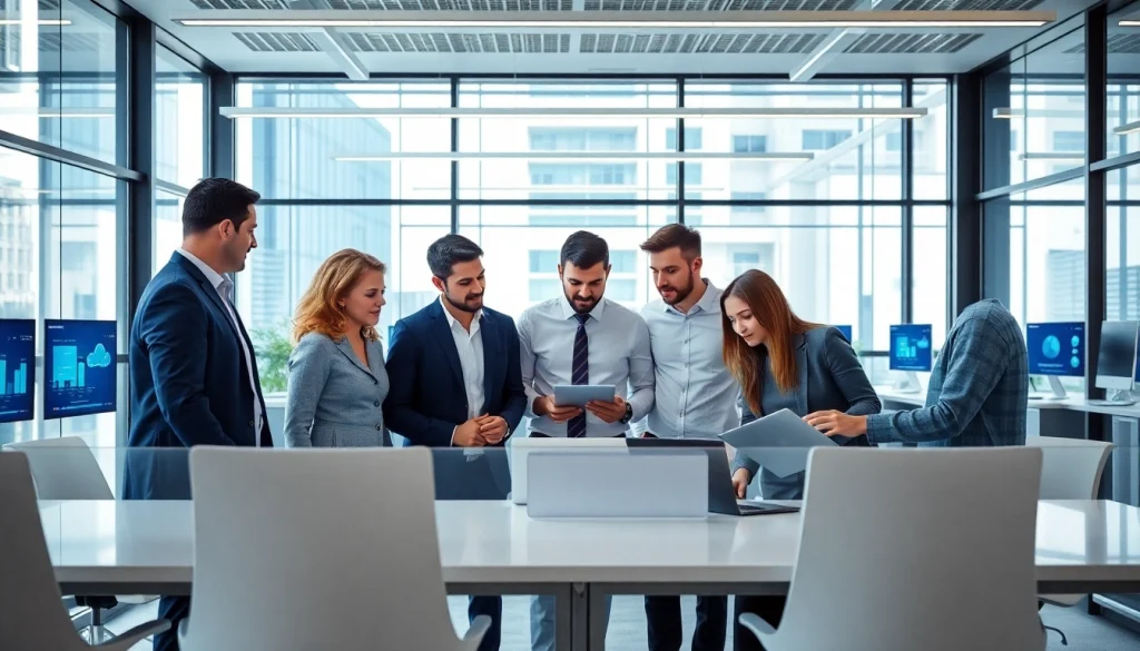 Managed IT Services Tampa team collaborating in a modern office environment.