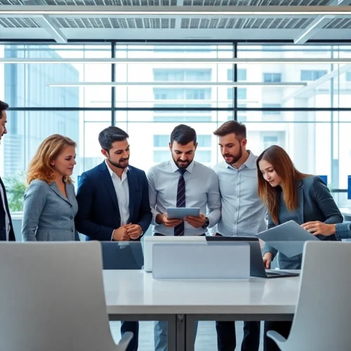 Managed IT Services Tampa team collaborating in a modern office environment.