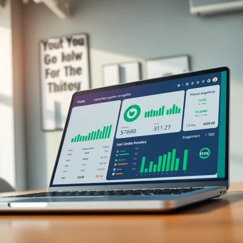 Enhance your TikTok presence with a detailed tiktok smm panel displayed on a laptop.