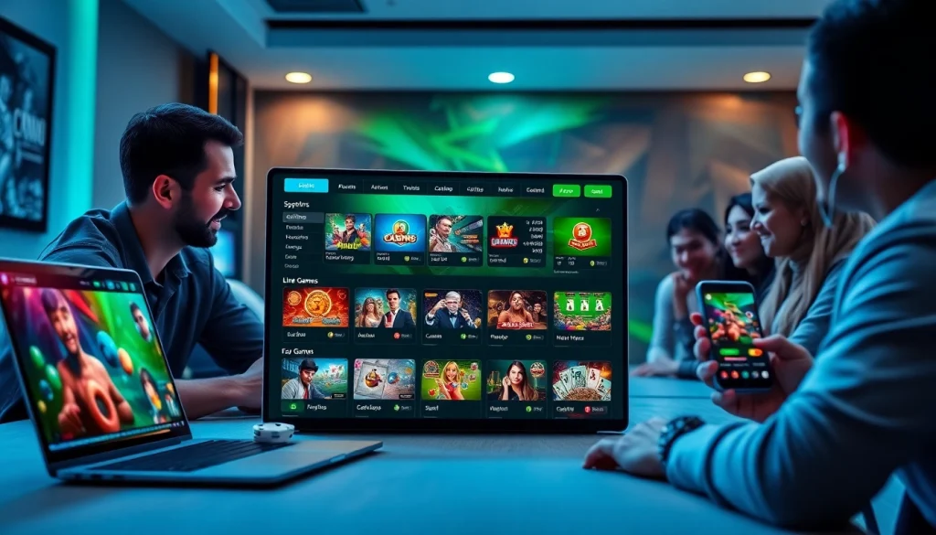 Vibrant online gambling scene showcasing https://whycazino.com's user-friendly interface and diverse gaming options.