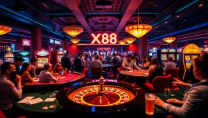 Experience the excitement of XX 88 at the roulette table, with players placing bets and engaging in thrilling gameplay.