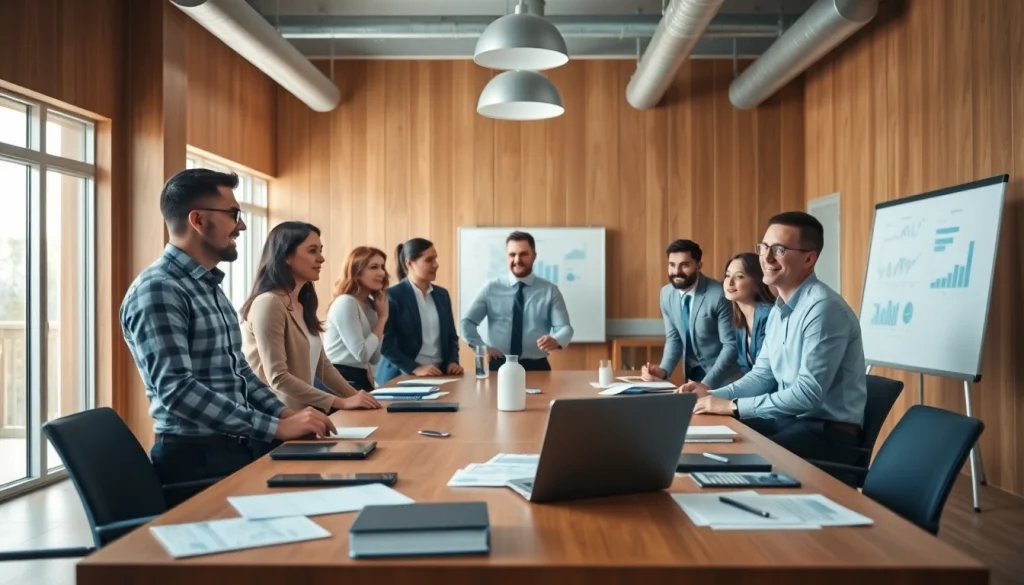 Engaged professionals in a meeting at https://valuesfirst.com focusing on collaboration and innovation.