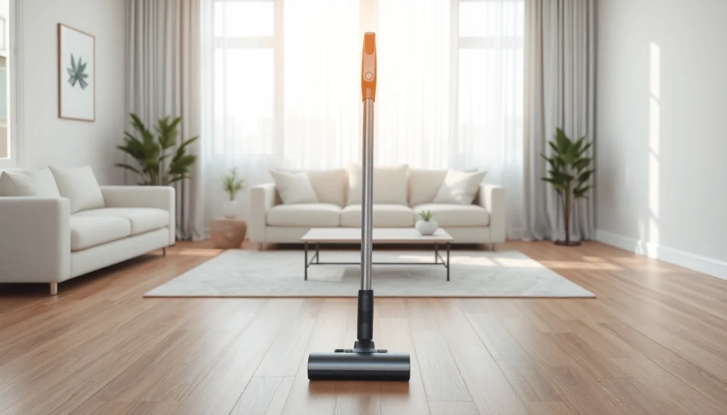 Clean and efficient best cordless vacuum showcased in a stylish living room environment.