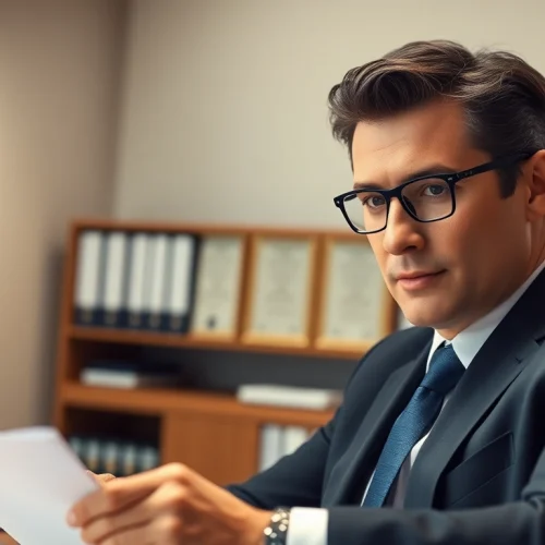Reviewing case files with a professional lawyer at https://www.aafloridalawyer.com in a modern office environment.