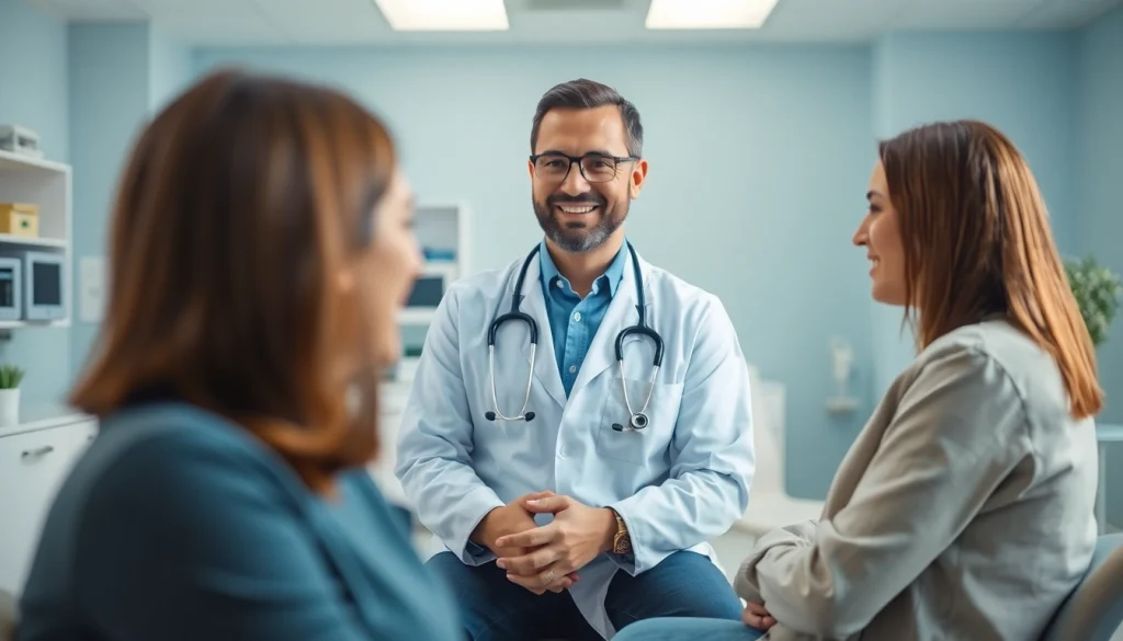 Engaging consultation illustrating Health dynamics between a doctor and patient.