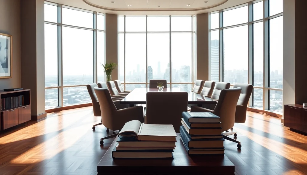 Consultation area at https://www.turnpikelaw.com with elegant furnishings and bright natural light.