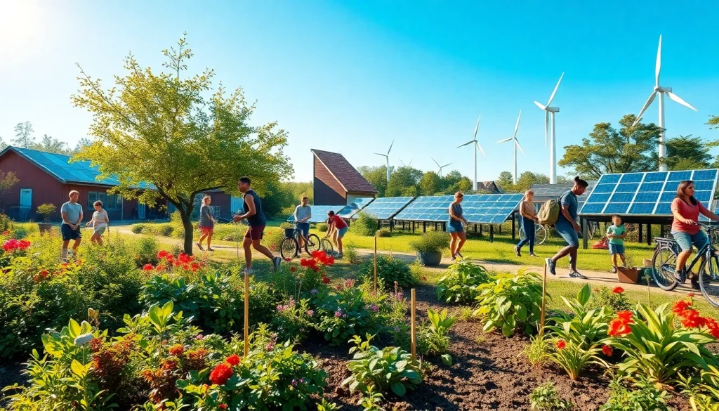 Explore sustainable practices at https://www.unsustainablemagazine.com through vibrant eco-community scenes.