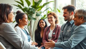 Engage in holistic health consultations in a professional setting with diverse participants.