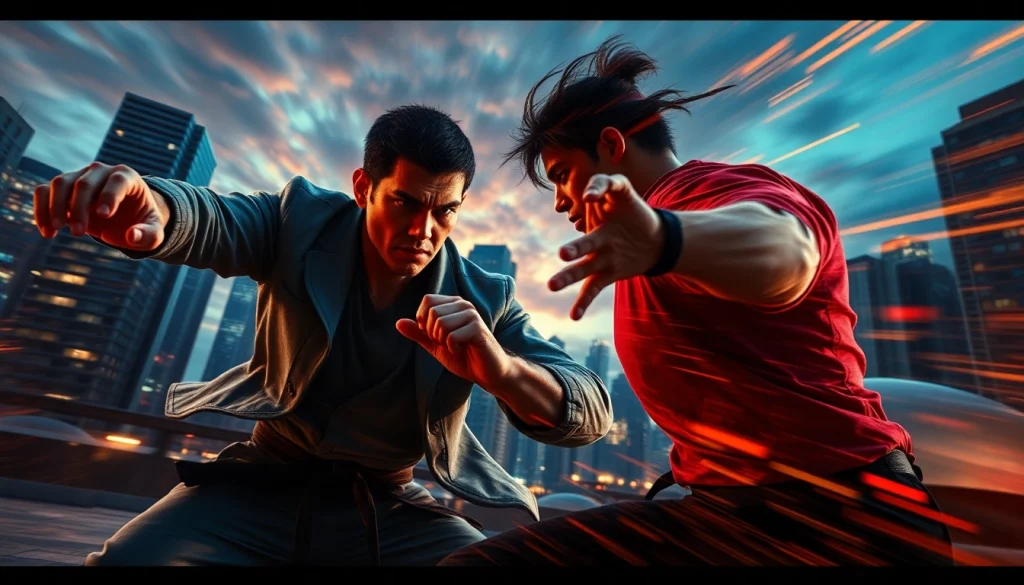 Experience an electrifying Martial Arts Thriller fighting scene showcasing intense combat dynamics.
