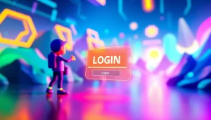 Masuk ke jentoto login dengan desain antarmuka digital yang menarik dan energik.