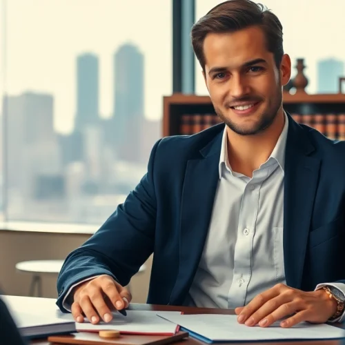 Engage with a professional personal injury lawyer at https://www.cohanlegal.com in a vibrant office setting.
