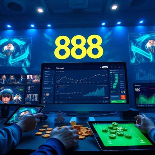 Interactive view of 888 new online gaming platform with vibrant graphics and engaging user interface.