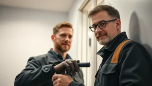 Schlüsseldienst bretten: Fachmann öffnet Tür beschädigungsfrei mit modernem Werkzeug.