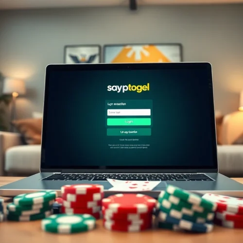 Masuk ke sayaptogel login dengan antarmuka digital yang menarik.