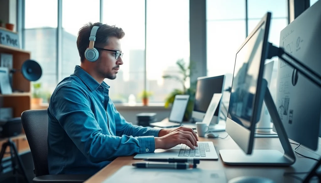 Kooralive showcases a digital artist creating captivating designs in a vibrant studio.