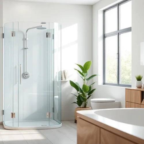 Sonni sanitär GmbH bietet hochwertige Badprodukte in einem modernen Badezimmer-Setup.