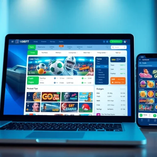 Dynamic interface of af88.com showcasing online betting options on laptop and mobile devices.