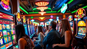 Mengamati slot gacor di kasino yang penuh warna dengan pemain antusias.