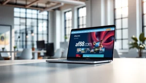 Engaging website layout for af88.com with modern design features in a professional workspace.