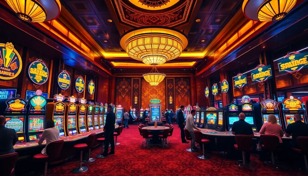 คาสิโนที่มีบรรยากาศหรูหราและบันเทิงเต็มรูปแบบที่มีกิจกรรมพนันมากมาย