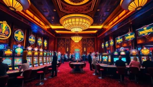 คาสิโนที่มีบรรยากาศหรูหราและบันเทิงเต็มรูปแบบที่มีกิจกรรมพนันมากมาย
