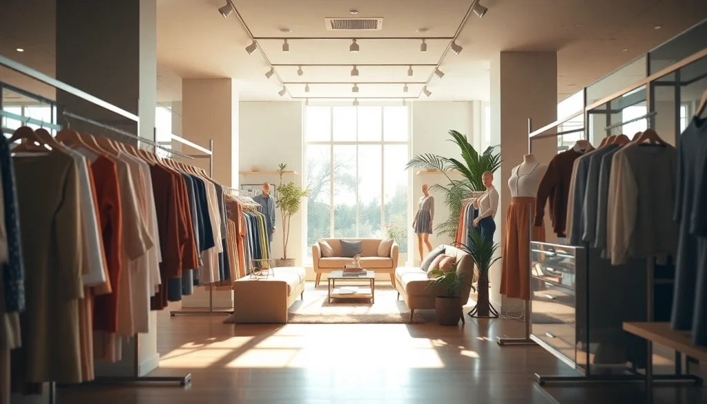 Highlighting https://www.northernfashions.com store interior filled with elegant fashion displays.