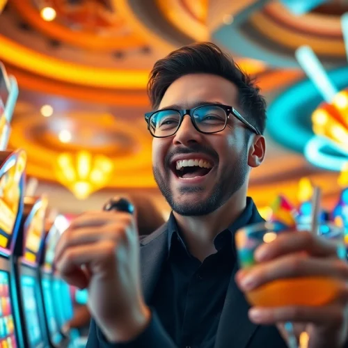 Memenangkan slot gacor dengan penuh kegembiraan di kasino yang megah.