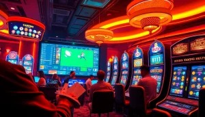 Experience exciting online gaming at af88.com with dynamic visuals of casino activities and user interactions.