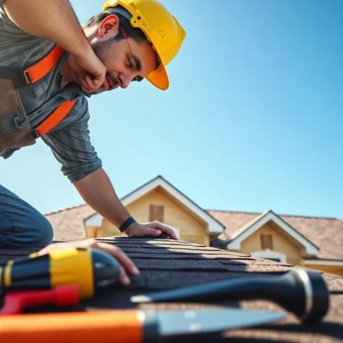 Performing reliable roofing services with a focus on quality and craftsmanship in a residential setting.