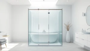 Installer une paroi de douche élégante dans une salle de bain contemporaine.