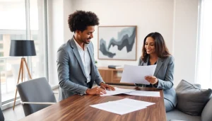 Engaging legal consultation at https://www.lalitlaw.com with a lawyer and client discussing documents.