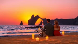 Experience the Cabo travel guide 2025 with a sunset dinner on the beach.