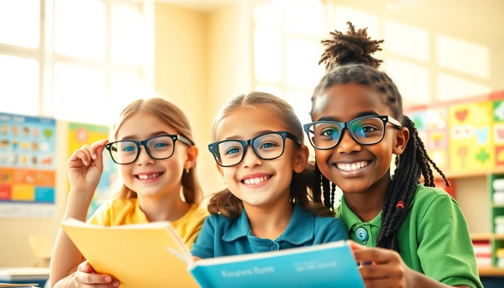 Enhance Our Children's Vision with proper eye care while children enjoy reading.