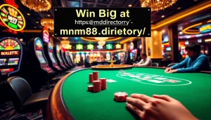 Experience the thrill of winning big at https://mm88.directory/ with vibrant poker tables and gleaming slot machines.