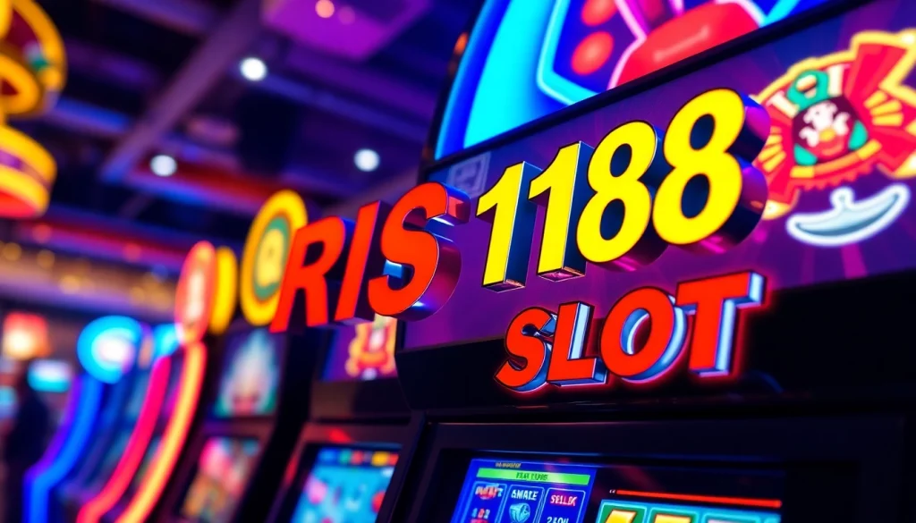 Mainkan QRIS108 Slot dengan fitur menarik dalam suasana kasino yang cerah dan penuh warna.