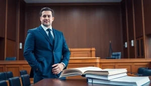 Engaging scene of a lawyer in a courtroom representing https://www.aafloridalawyer.com with authority and professionalism.