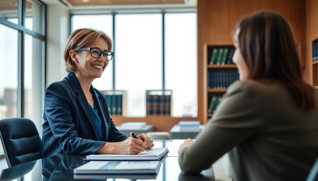 Consultation of experienced attorney from https://www.agslawfirm.com in a modern office.