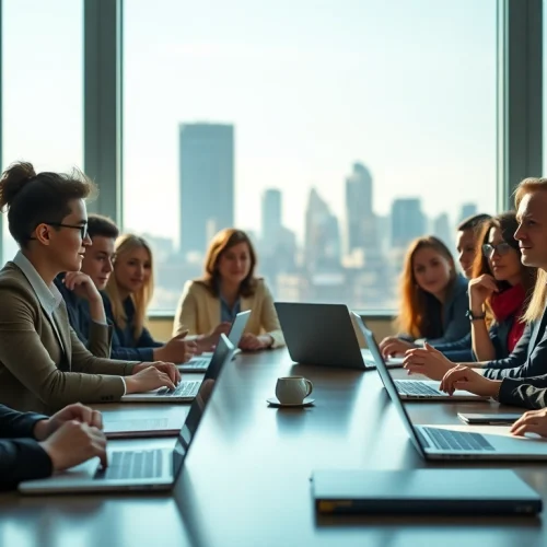 Conducting B2B mystery shopping analysis in a professional environment.