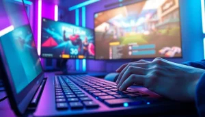 Masuk ke jentoto login dengan antarmuka modern dan pencahayaan neon yang energik.