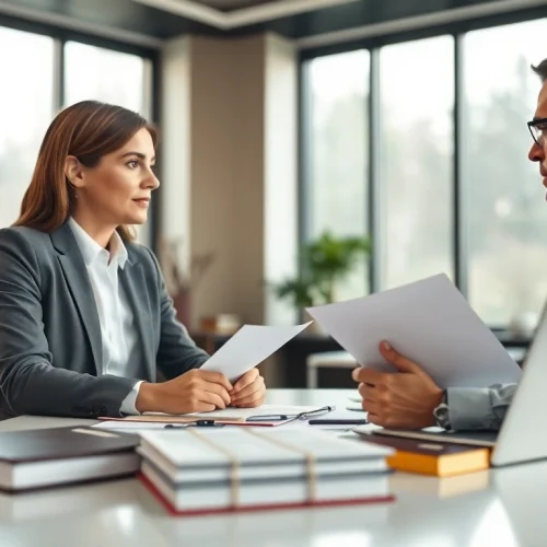 Clients consulting professional lawyers at https://www.ihavealawsuit.com in an inviting office space.