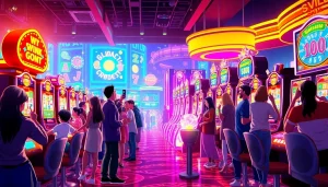 Permainan petanitoto dalam suasana kasino yang penuh warna dan kesempatan besar.