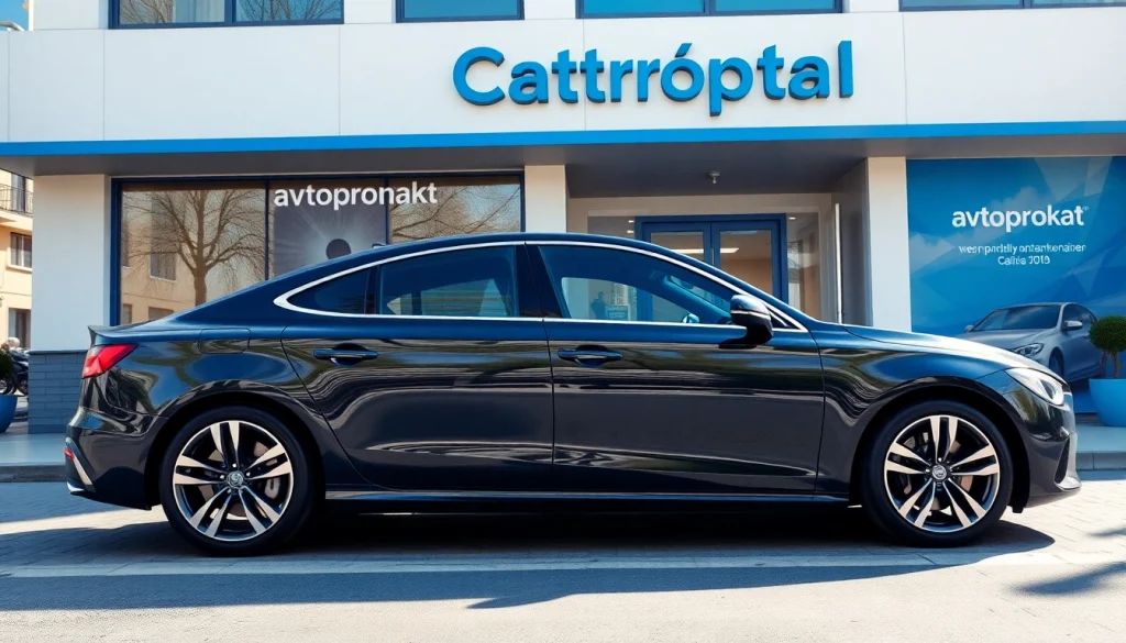 Avtoprokat services in Chișinău with a premium car rental office and modern vehicle.