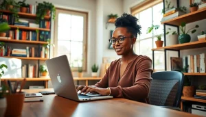 Explore creative tips at https://nugevonden.nl with an inspiring blogger in a cozy home office.