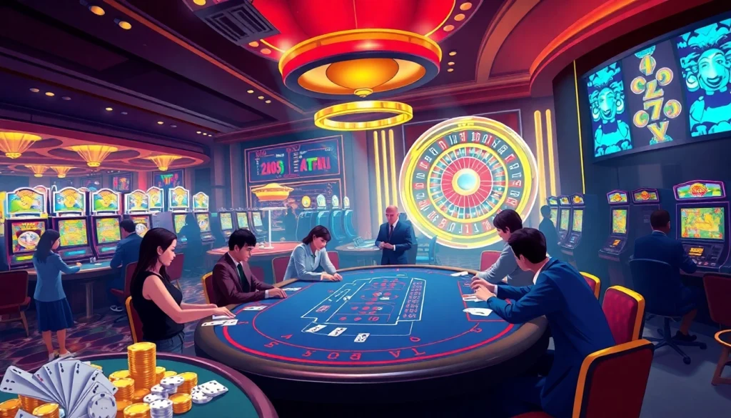 Experience the thrill of high-stakes gaming at https://top10nhacai.gg/ with vibrant casino action.