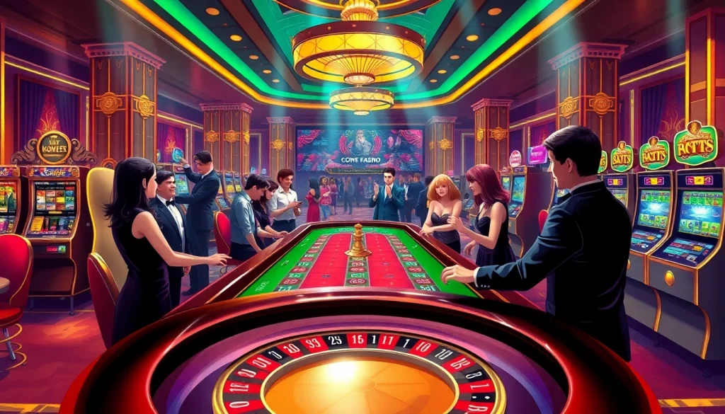 Experience the excitement of live casino gaming at https://bong99.pro/ with a lively roulette table and croupiers.