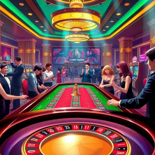 Experience the excitement of live casino gaming at https://bong99.pro/ with a lively roulette table and croupiers.