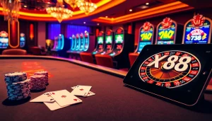 Experience the thrill of baccarat and casino excitement at XX88 with vibrant gaming visuals.