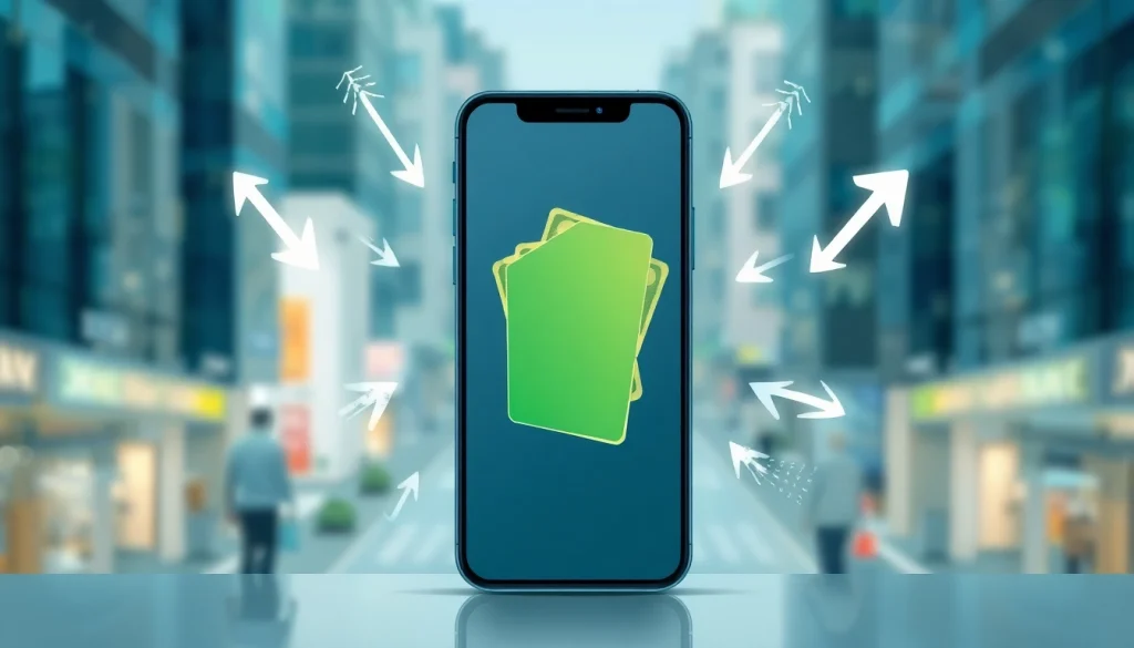 카드깡 금융 거래를 나타내는 스마트폰과 현금을 포함한 이미지